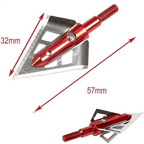Hunting Arrow Heads 125 grain Broadheads arrow accessories thread red archery hunting arrowhead A Metal Arrow Heads