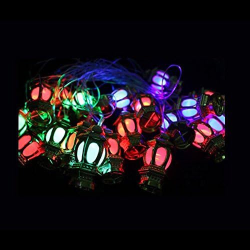 Islamic Eid Ramadan Lantern LED String Light Lamp Moroccan Decoration Night Star Moon Crescent