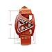 ECVILLA Mens Sandalwood Wooden Watches Genuine Leather Strap Watch Japanese Quartz Movement Gift