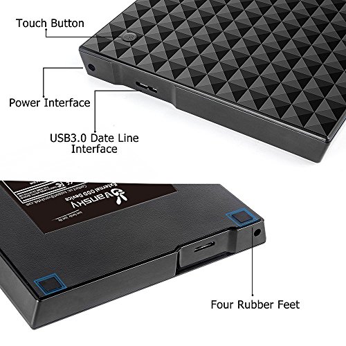 External-CD-Drive-for-Laptop-Vansky-Touch-Control-USB-30-Slim-External-DVD-Drive-CD-DVD-RW-Burner-Player-Writer-Rewriter-for-Mac-Windows-1087-Notebook-PC-Desktop-Macbook-Pro-Diamond-Surface