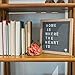 Gray Felt Letter Board - 10x10 Wooden Oak Frame with Wall Mount - 346 Changeable White Alphabet Letters, Numbers, and Emojis - Farmhouse Decor, Vintage, Rustic Sign - Gift Ready Packaging (Gray)