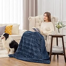 joybest Faux Fur Throw Blanket for Couch, Tie-Dye