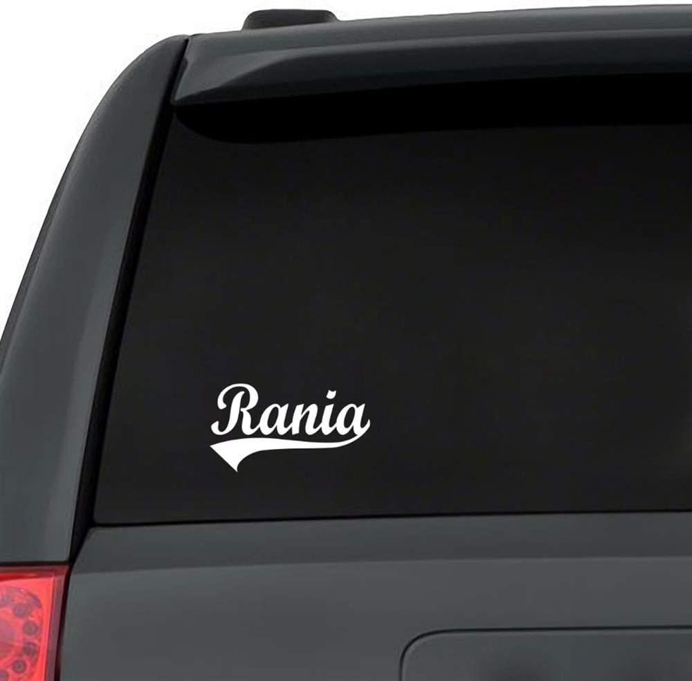 Teeburon Rania Baseball Style Vinyl Decal x3 11" x 4"