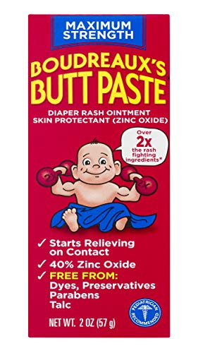Boudreaux's Butt Paste Diaper Rash Ointment | Maximum Strength | 2 Ounce | Pack of 3