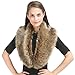 Lucky Leaf Women Winter Faux Fur Scarf Wrap Collar Shrug for Wedding Evening Party