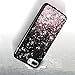 iPhone 8 Plus Case, iPhone 7 Plus Case, Maxdara[Screen Protector]Black Glitter Liquid Sparkle Protective Case Floating Bling Pretty Quicksand for Girls Children [Pass MSDS&SGS Safety Test] (RoseGold)