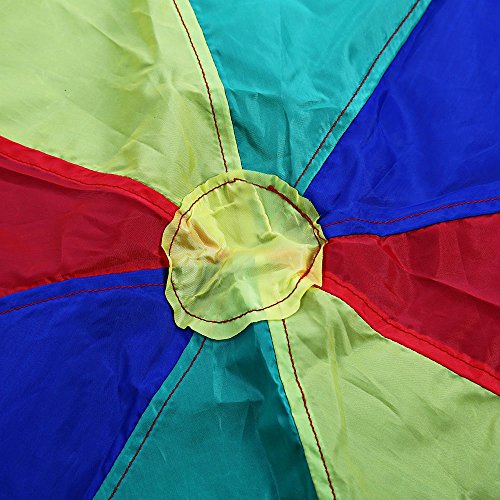 image for CULER Parachute 6 Feet Kids Play Parachute 8 Reinforced Handles Colors