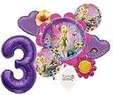 3rd Birthday Wishes Purple Number Tinkerbell Party