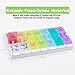 7 Day Pill Case Organizer 2 Times a Day , 14 Compartments Large Capacity Pill Reminder Box AM PM, Detachable Pill Container Twice a Day for Medication, Supplement