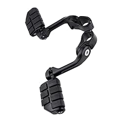 1.25" Long Angled Adjustable Highway Footpegs Crash