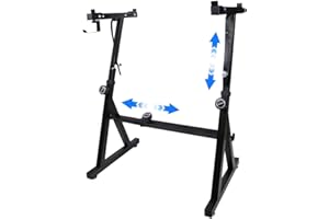 Garvee Piano Keyboard Stand Heavy Duty with Wheels and Stand Pads z-Shaped Adjustable Portable Music Stand with Footrest Hold
