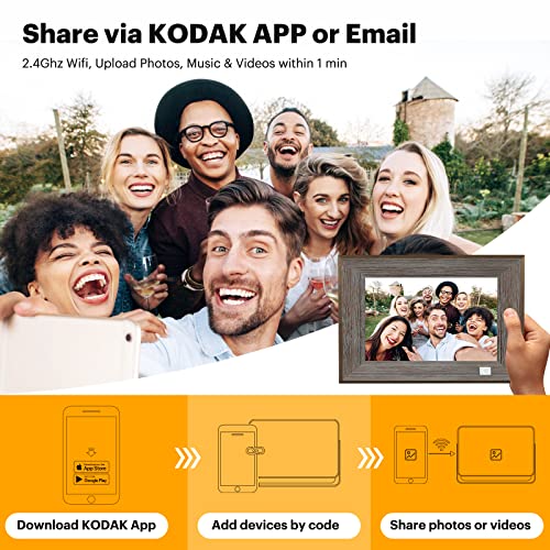 Kodak WiFi Digital Picture Frame, 10.1 Inch 1280 * 800 Resolution Touch