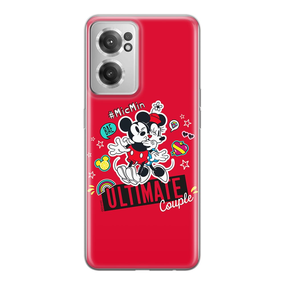ERT GROUP mobile phone case for Oneplus NORD CE 2 original and officially Licensed Disney pattern Mickey & Minnie 012 optimally adapted to the shape of the mobile phone, case made of TPU