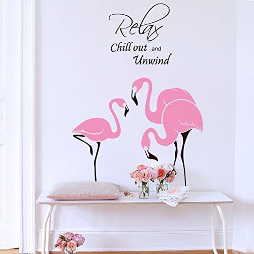 SecondStep Delightfully Fresh Wallpaper From Glue Bedside Adornment Watertightness, Pink In Bird Toilet, 72*102 CM Creative Wall Stickers Fashion Wall Decals Environmental Protection Wall Mural Home Decoration Plane Decorative Material Wallpaper