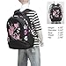 Hynes Eagle Sweetheart Pattern Kids Backpack Black