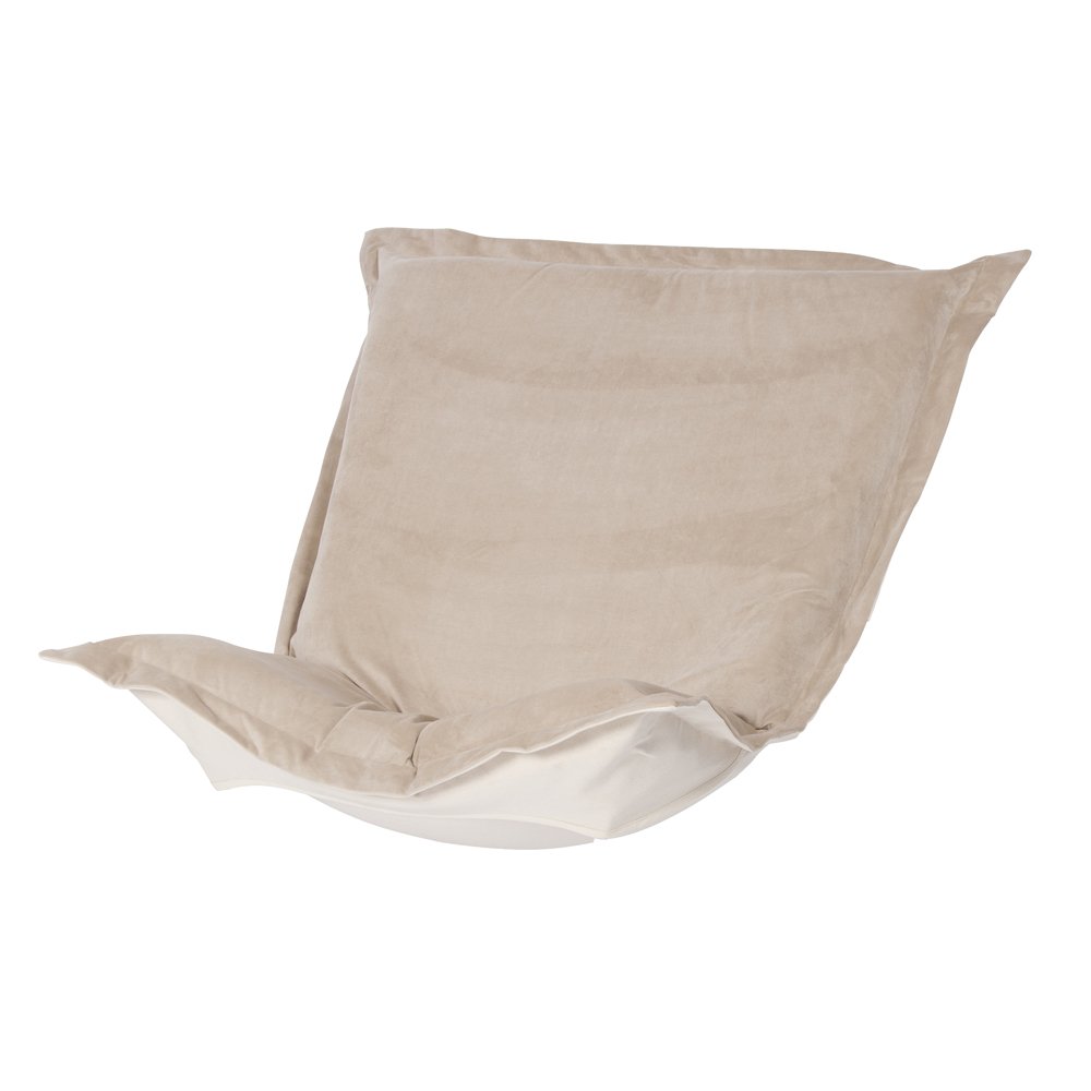 Howard Elliott Puff Chair Cushion With Cover, Butterfly Sling Chair Replacement Cushion with 100% Sunbrella Acrylic for Puff Chairs & Furnitures, 49 x 40 Inch, Bella Sand