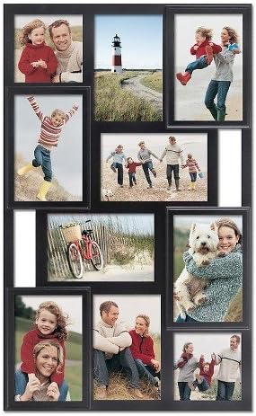 Collage Frame - Black - Holds 10 Photos