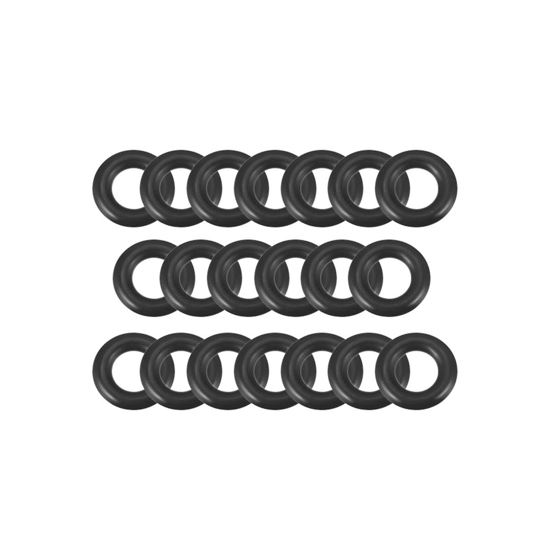 sourcing map Nitrile Rubber O-Rings 8mm OD 4mm ID 2mm Width, Metric Sealing Gasket for Automotive Machine Plumbing, Pack of 20