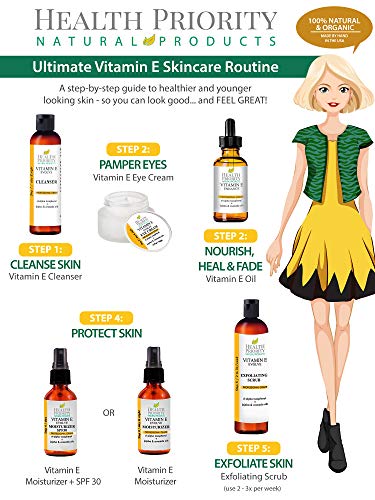 image for Health Priority Natural Products 100% All Natural & Organic Vitamin E 