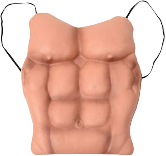 NuobesTY Fake Abdominal Muscle Halloween Fake Chest Muscle Fake Muscle