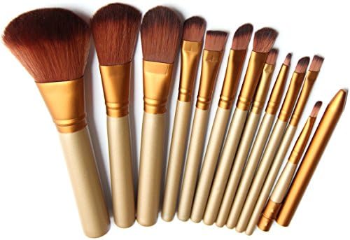 Anosed Professional 12pcs Brush Kit Brush Pen Oval Makeup Brush Set Makeup Organizer with Makeup Brush Cleaner