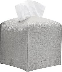 Tissue Box Cover Holder, Square with Bottom Belt by