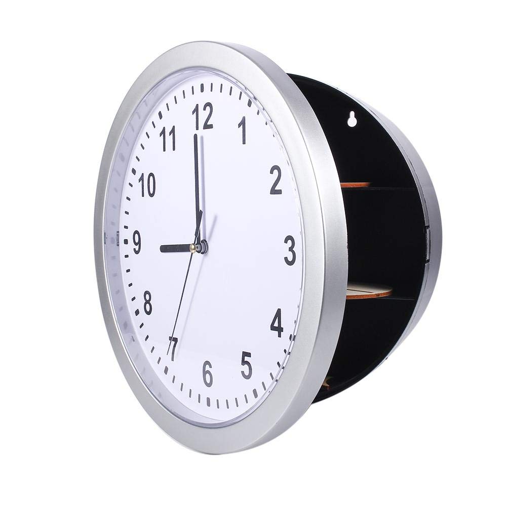 Wall Clock, Hidden Secret Wall Clock Safe Container Box for Money Stash Jewelry Valuables Cash Storage