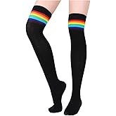 Benefeet Sox Womens Thigh High Socks Girls Novelty Cotton Over the Knee High Socks Funny Crazy Long Stockings Leg Warmers