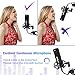 USB Podcast Microphone Kit, NASUM 192KHZ/24BIT Plug & Play Condenser Microphone with Sound Card, Volume Knob and LED Ring Light for Gaming, Recording, Voiceover, and YouTube