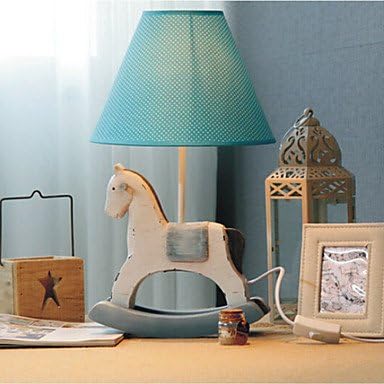 HJL- Hobbyhorse Shaped Lamp with Fabric Shade , 220V-Blue