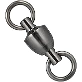 Dr.Fish 20 Pack Ball Bearing Fishing Swivels, Swivels Fishing Tackle Saltwater, Freshwater Stainless Heavy Duty Lure Leader Line Connector #3