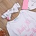 Emmababy Newborn Girls Clothes Baby Romper Outfit Pants Set Long Sleeve Winter Clothing (0-6Months, Rose)