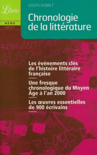 Chronologie de la littérature