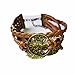 LEFINIS Christmas Gift Antique Infinity Leather Rope Bracelet Wings Owl