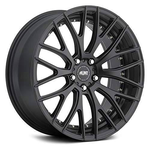 AVAT AV2 Matte Black With Gold Rivet Wheel with Painted Finish (20 x 8.5 inches /5 x 112 mm, 45 mm Offset)