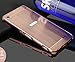 Sony Xperia XA Ultra Case, Ranyi [Brushed Metal Series] Luxury Aluminum Metal Bumper Frame Detachable + Smooth Brushed Hard Back Cover [Slim & Thin] Case for Sony Xperia C6 (rose gold)