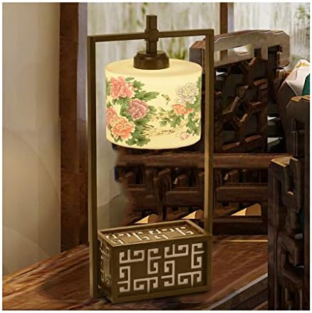 Table lamp Living Room Decor Bedroom Bedside Lamp Desk Lamp Fabric Shade Decoration Chinese Ceramic Night Light