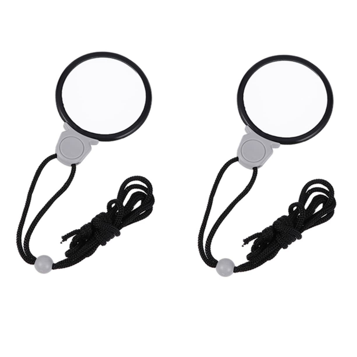 2Pcs Necklace Magnifiers Hanging Loupes Portable Monocle Lens for Reading, Hobbies, and Close-up Detail Inspection