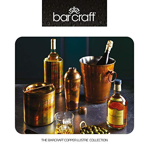 BarCraft, Luxuriöser Cocktail-Shaker, Deluxe-Cocktail-Shaker für die Zubereitung von Mixgetränken in Geschenkbox, 700 ml – Schillernde Kupferartige Oberfläche – Bild 3