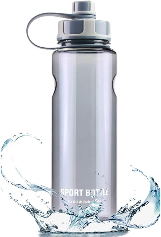 Set di 20 bottiglie d'acqua in plastica, quadrate, per sport, 500