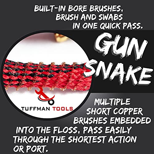 Gun Snake Cleaner for 9mm / .38 / .380 / .357 Pistol Barrel Snake, Bore