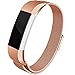 Tobfit Fitbit Alta Band (2 Size), Milanese Loop Mesh Smooth Stainless Steel Full Magnetic Closure Replacement Band for Fitbit Alta / Fitbit Alta HR