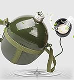 BlueSunshine Military Style Canteen, 1/1.5/2/2.5/3L Full Military Aluminium Water Canteen Reinforced Nylon Belt Holster-Portable Hiking Camping Outdoor Water/Wine Bottles (Army Green)