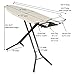 Household Essentials 974406-1 Extra Wide Top 4-Leg Large Board | Natural Cotton Cover and Iron Holder Stand | Bronze, Beige