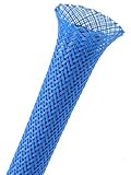 TechFlex PET 0.5 inch sleeving 25ft Neon Blue