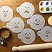 Designer Stencils Pumpkin Halloween Faces Cake Stencils, Beige/semi-transparent