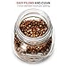 Bormioli Rocco Quattro Stagioni Small Glass Mason Jars 5 Ounce Mini Jars (6-Pack) with Metal Airtight Lid, For Jam, Jelly, baby food, Crafts, Spices, Dry Food Storage, Wedding favors, Decorating Jar