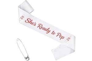 She's Ready to Pop Sash, Retro Soda Pop Baby Shower Decorations Red Soda Theme Baby Shower Belt for Gender Reveal Party