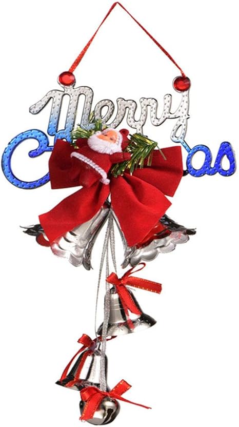 Amazon Nicewave クリスマスオーナメントペンダント 英語の文字入り クリスマス用文字ベル ハンガー ホリデーデコレーション シルバー インテリア オンライン通販