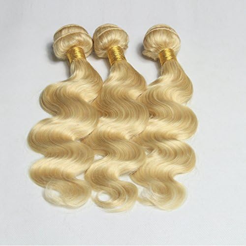 Taida Hair 613# Bleached Blonde 100% Unprocessed Brazilian Virgin Hair Body Wave 8-30inch Human Hair Weave 3Bundles (22" 24" 26")